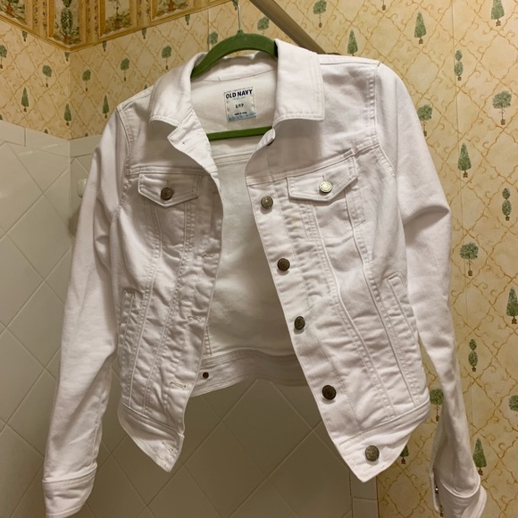 old navy white jean jacket - Picture 2 of 2